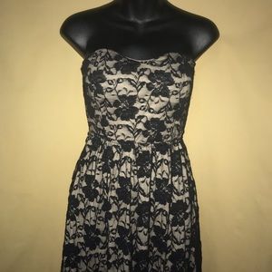 Black strapless dress